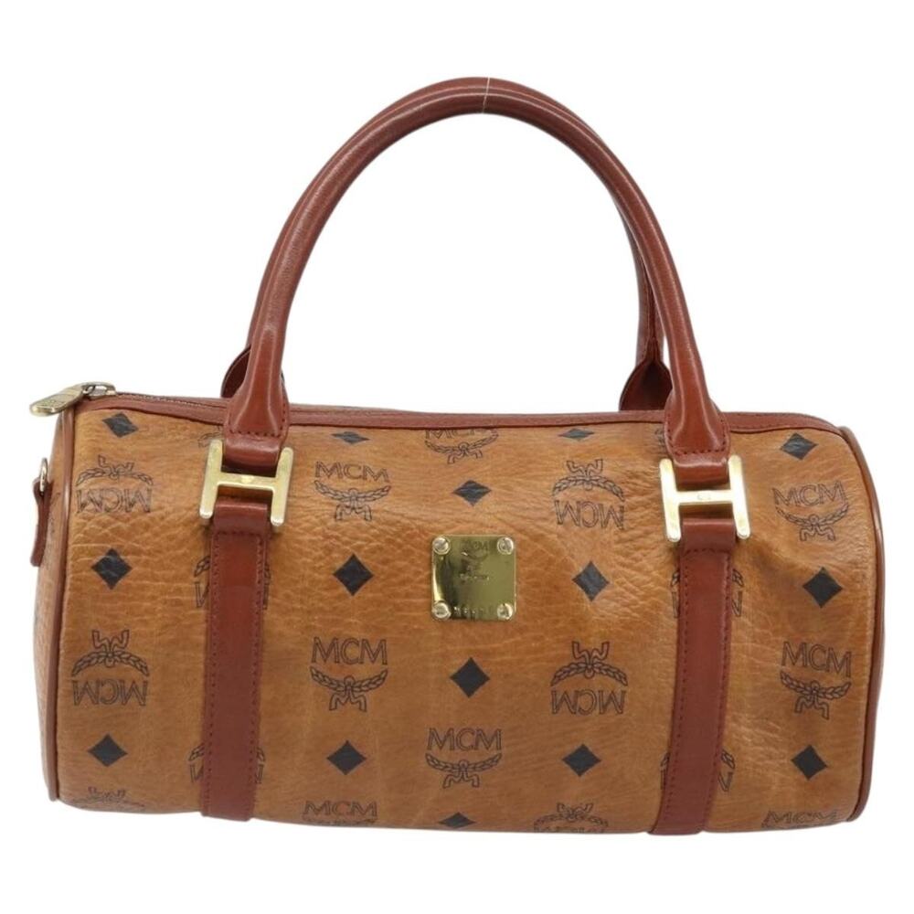 MCM Visetos Logogram Handbag Brown
